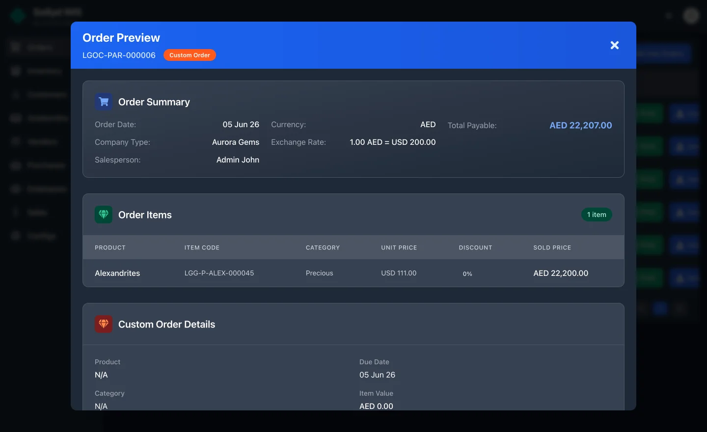 Sollyd IMS professional PDF invoice preview